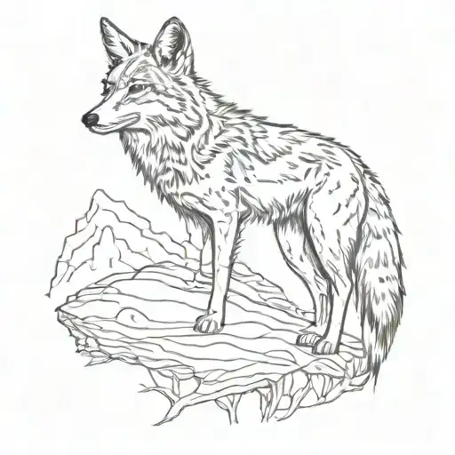 coyote tattoo design idea