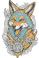 coyote tattoo design idea