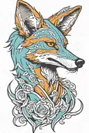 coyote tattoo design idea