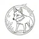 coyote tattoo design idea