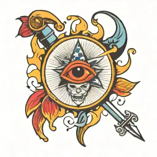adhd old skool tattoo design idea