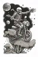 I'm a ghost driving a meat covered skeleton made of stardust riding a rock floating through space".I fear nothing. tattoo design idea