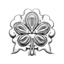 5 leaf clover tattoo design idea