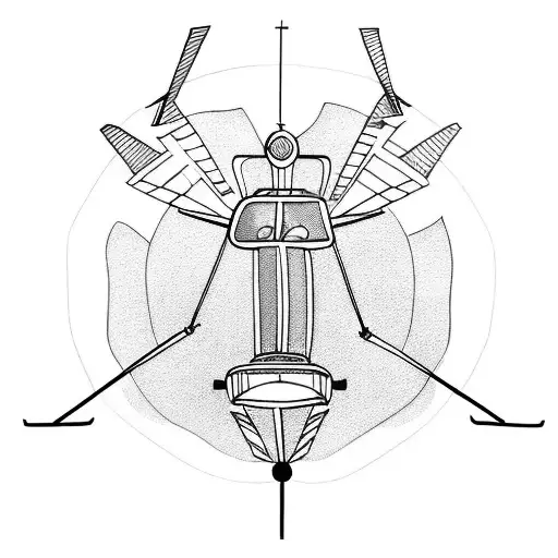 helicopter tattoo design idea