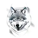 Create a tattoo design that represents the strength and agility of a wolf in a sports setting tattoo design idea