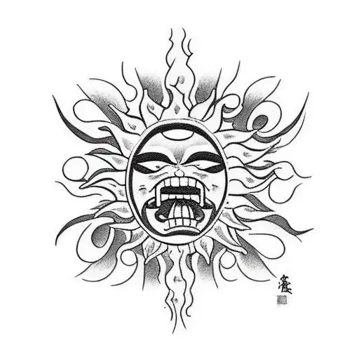 Argentina Flag Sun tattoo design idea