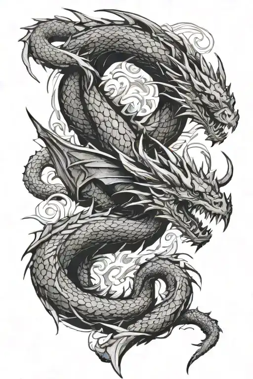Dragon Smaug Berserk Guts Brand of Sacrifice and Scales tattoo design idea