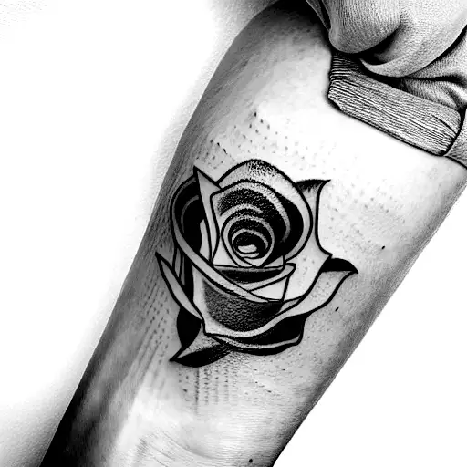 dark rose tattoo for men