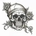 A death-themed tattoo featuring a skull surrounded by deceptive illusions tattoo design idea