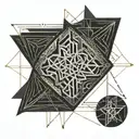 capital A and H overlapping each other representing tattoo design idea