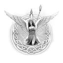 CELTIC ANGEL tattoo design idea