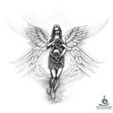 CELTIC ANGEL tattoo design idea