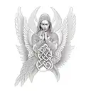 CELTIC ANGEL tattoo design idea