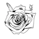 A rose, a lily and a jasmine flower tattoo design idea