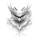 Dragão com espada tattoo design idea