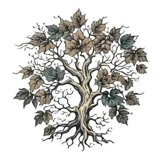 "If you feel like you're losing everything, remember, trees lose their leaves every year, yet they still stand tall and  tattoo design idea