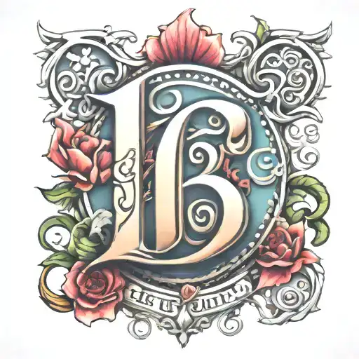 number 13 and word lucky tattoo design idea