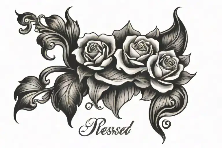 Blessed tattoo design idea
