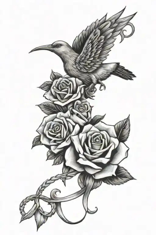 strength, peace, love, loyalty  tattoo design idea