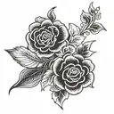 strength, peace, love, loyalty  tattoo design idea