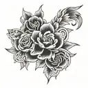 strength, peace, love, loyalty  tattoo design idea