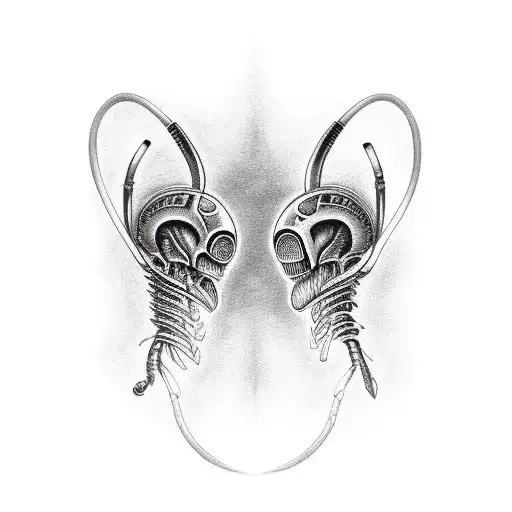 alien vs predator tattoo design idea