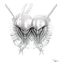 alien vs predator tattoo design idea