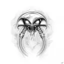 alien vs predator tattoo design idea