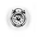 clock, rose, eye tattoo design idea