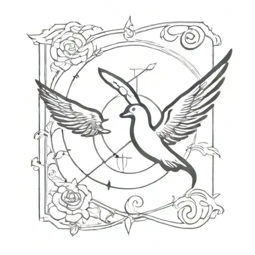book peace fantasy tattoo design idea