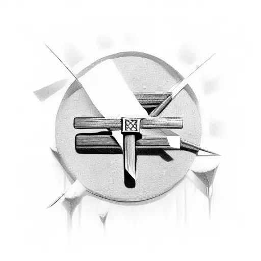 NAILS CROSS tattoo design idea