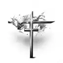 NAILS CROSS tattoo design idea