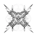 CROSS OF NAILS tattoo design idea