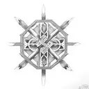 CROSS OF NAILS tattoo design idea