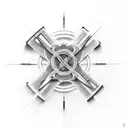 CROSS OF NAILS tattoo design idea