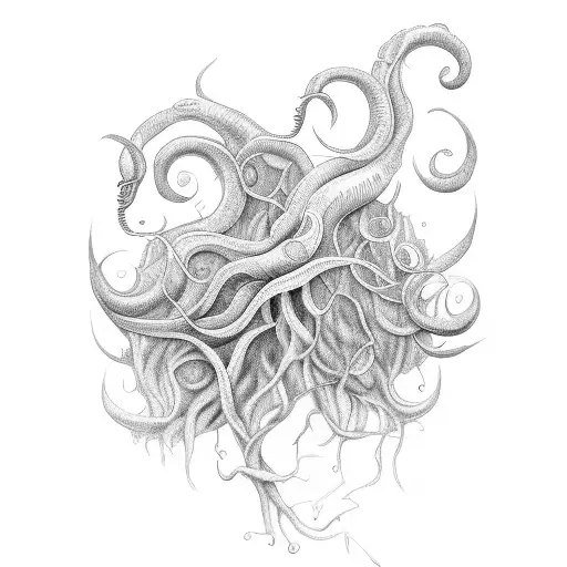 plant tendril tattoo design idea