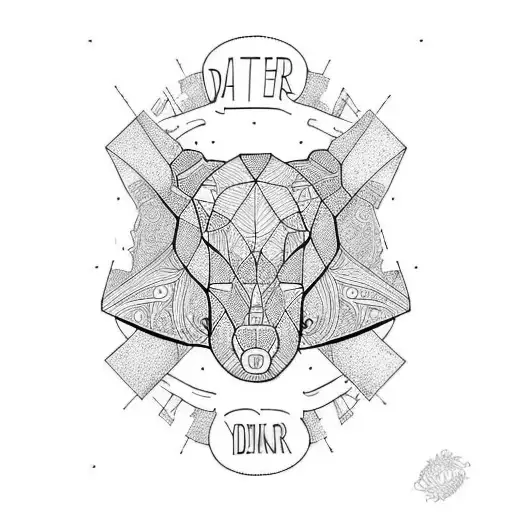 father daughter bond  tattoo design idea