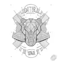 father daughter bond  tattoo design idea