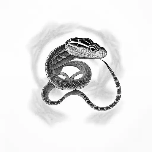 arround collarbone snake tattoo design idea