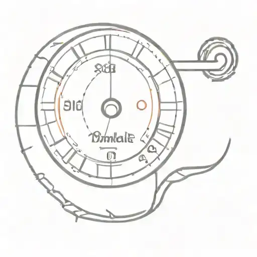 Nürburgring tattoo with speedometer and wheeltracks ine the backgruound tattoo design idea