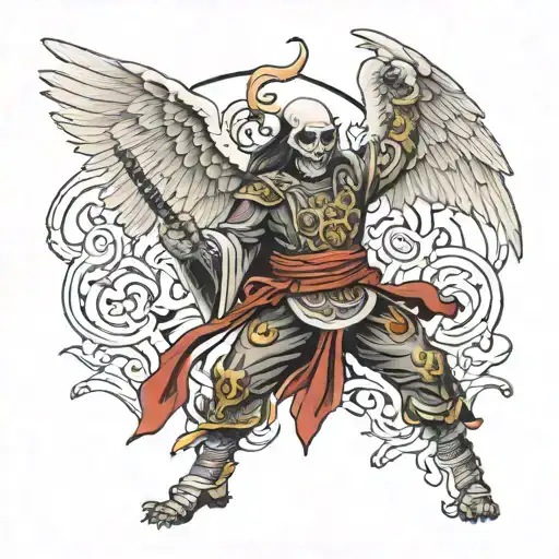 azrael angel of death tattoo design idea