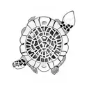 3 turtles tattoo design idea