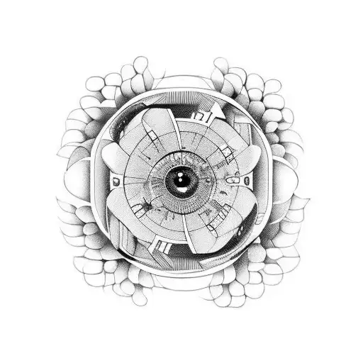 Linha do tempo ondulada em Black work com os anos 1975, 2001, 1977 e 2008 tattoo design idea