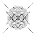 Linha do tempo ondulada em Black work com os anos 1975, 2001, 1977 e 2008 tattoo design idea