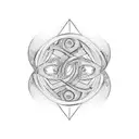 Wavy timeline in Black work with the years 1975, 2001, 1977 and 2008 tattoo design idea