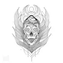 Wavy timeline in Black work with the years 1975, 2001, 1977 and 2008 tattoo design idea
