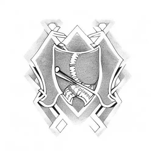 baseball Irish flag tattoo design idea