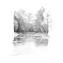 Harpeth rived, Rivanna river, red river, Mississippi River, Charles river connecting into one river tattoo design idea