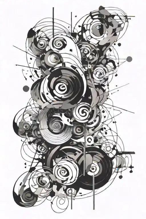 Create a sexy and edgy abstract design inspired by modern art movements tattoo design idea