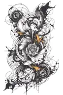 Create a sexy and edgy abstract design inspired by modern art movements tattoo design idea